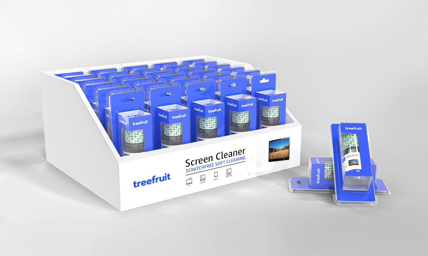 Screen Cleaner Counter-Top Display Unit